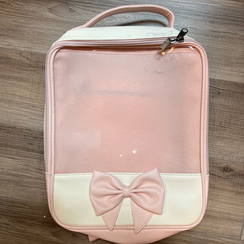 Pink and White Bow Backpack